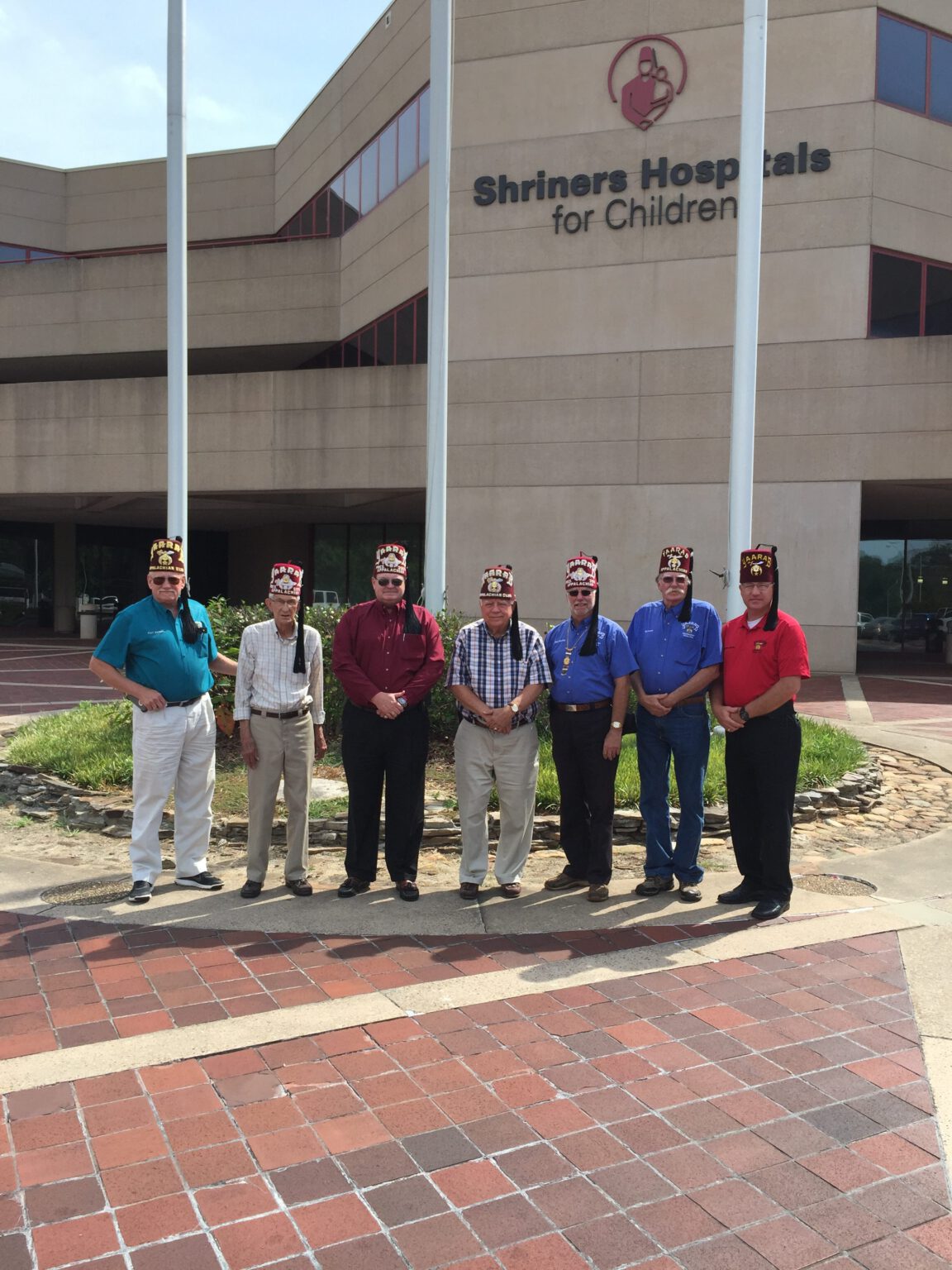 Nobles from Appalachian Shrine Club at the Shriners Hospital for